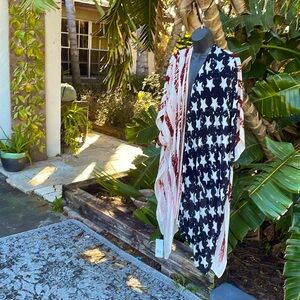 American flag cape cover-up